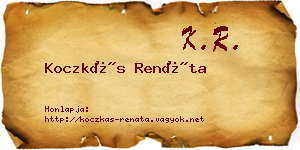 Koczkás Renáta névjegykártya