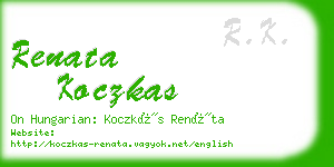 renata koczkas business card